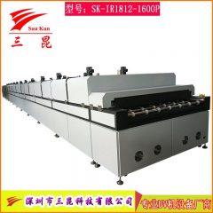 多段温控印刷油墨固化IR加热生产线高效油墨IR烘干隧道炉